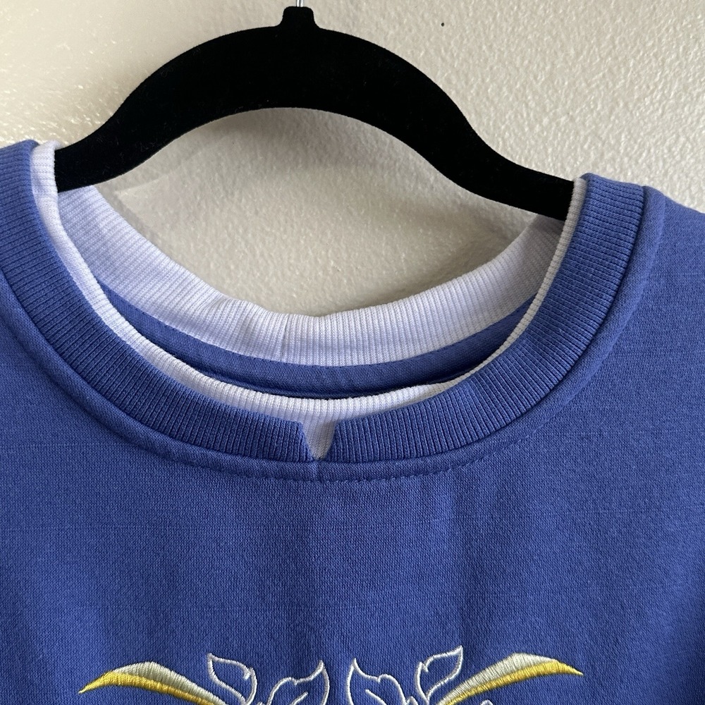 Pembrook Vintage 90's Women's‎ XXL Grandma Sweatshirt Embroidered Long Sleeve - Picture 4 of 8